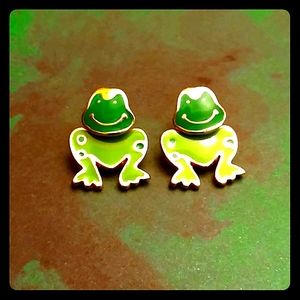 Frog Earrings Studs